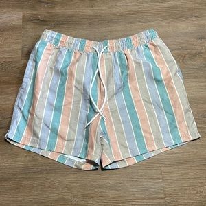 Men’s Colorful Striped Swim Shorts